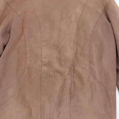 Womens UK Size 14 BHS Brown Overcoat
