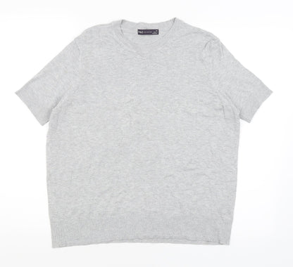 M&S Womens Grey   Basic T-Shirt Size 14