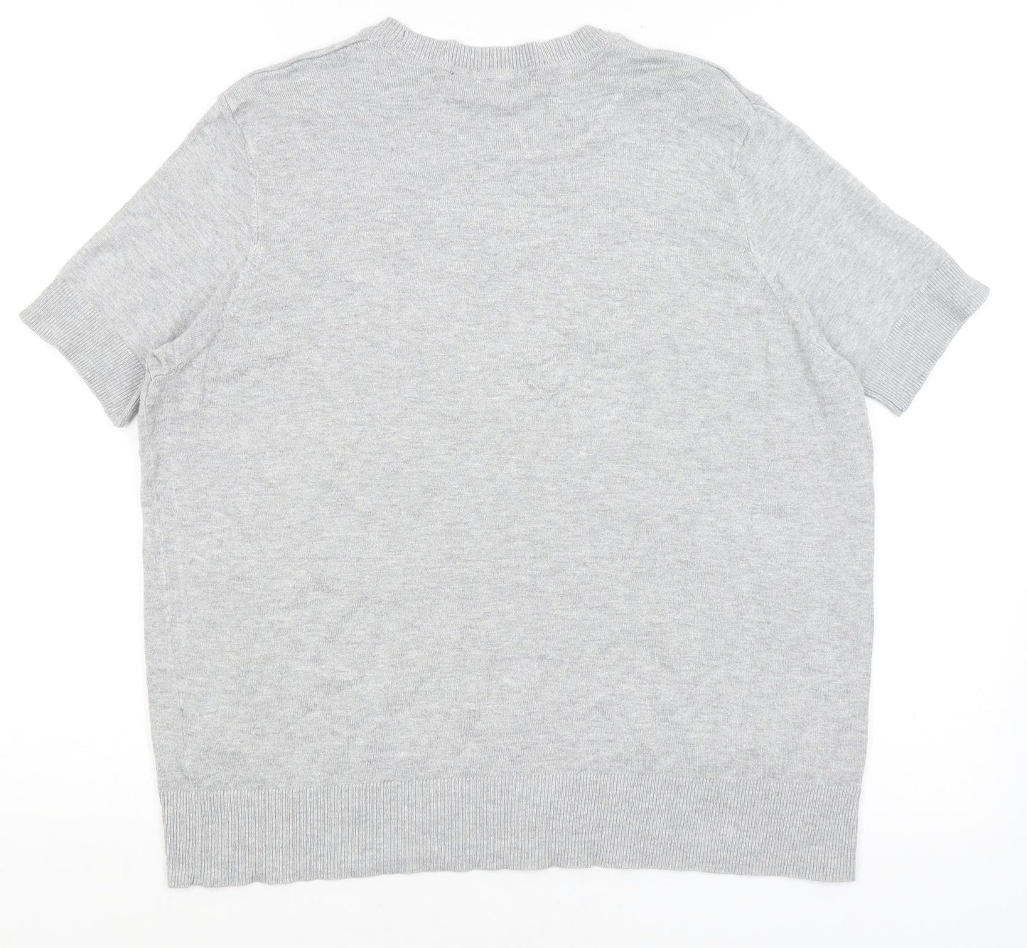 M&S Womens Grey   Basic T-Shirt Size 14