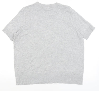 M&S Womens Grey   Basic T-Shirt Size 14