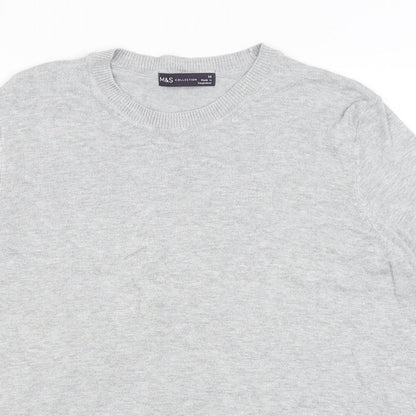 M&S Womens Grey   Basic T-Shirt Size 14