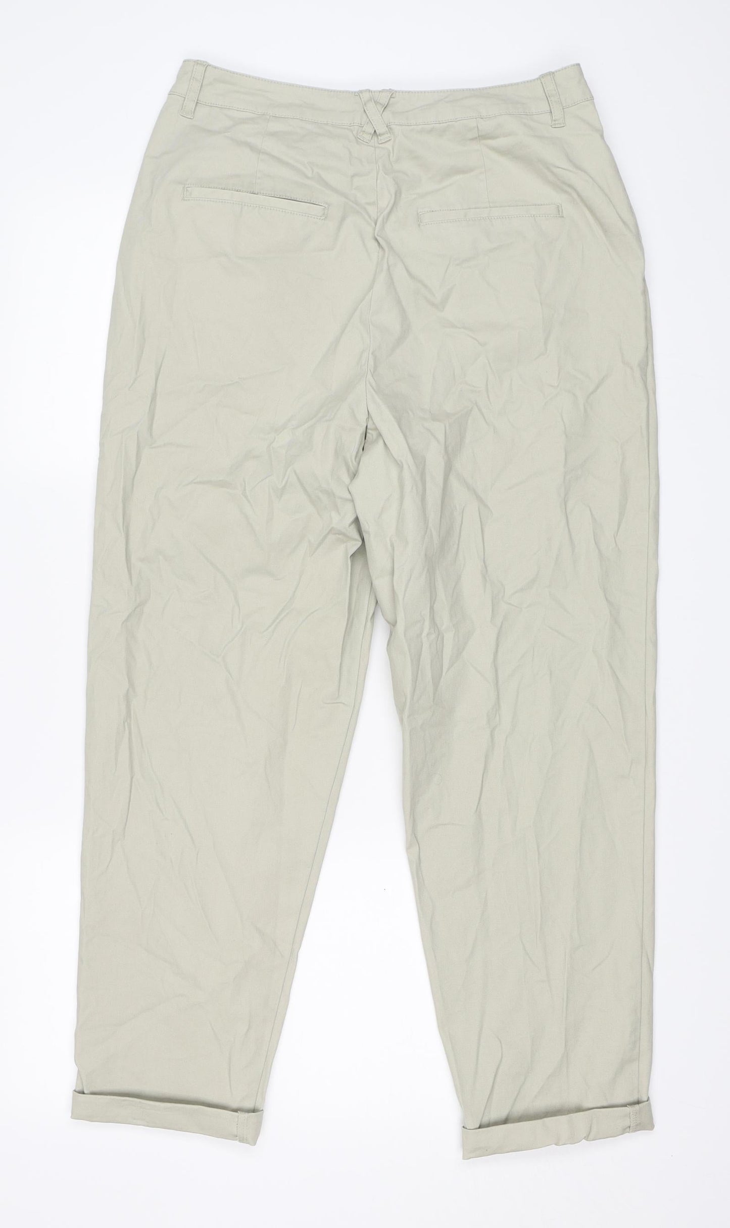 Womens UK Size 12 ASOS Regular Fit  Beige Trousers