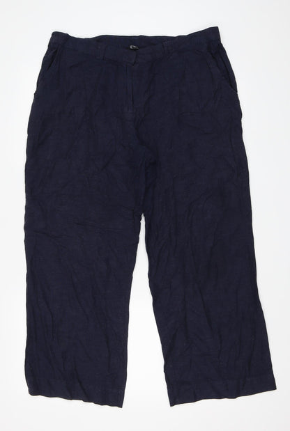 Womens UK Size 16 Joanna Hope Regular Fit  Blue Trousers