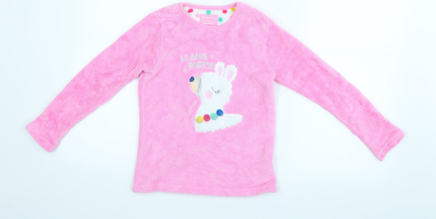 Primark Girls Pink Solid  Kimono Pyjama Top Size 8-9 Years