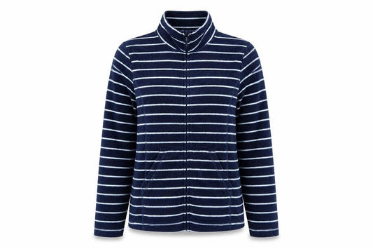 George Womens Blue Striped  Full Zip Jumper Size 10