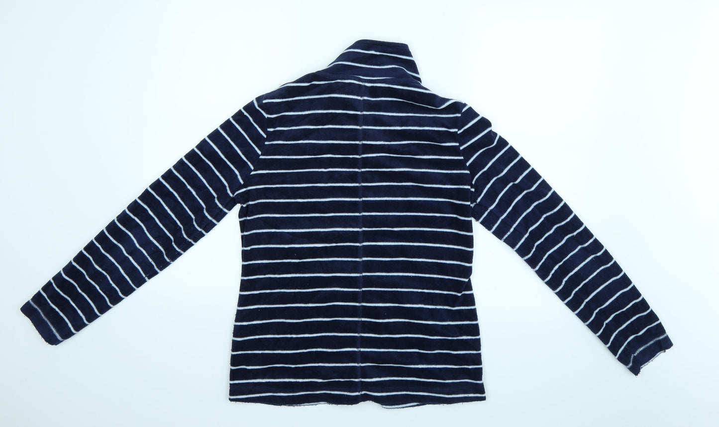 George Womens Blue Striped  Full Zip Jumper Size 10