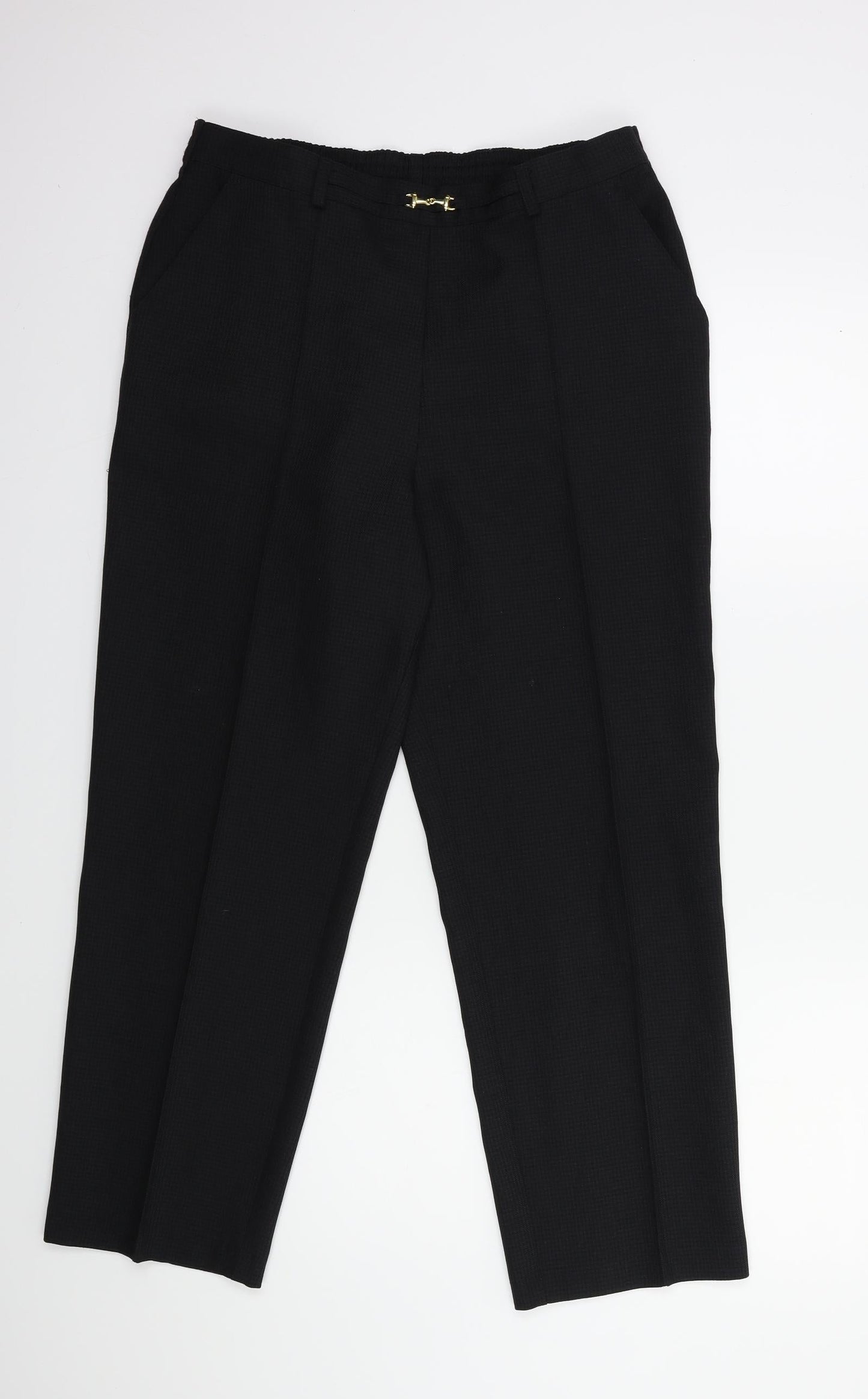 Womens UK Size 32 in Marks and Spencer Regular Fit  Black Trousers