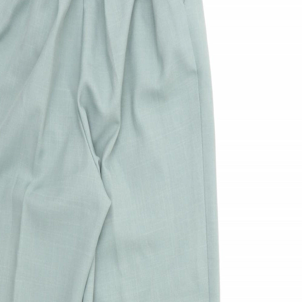 Womens UK Size 14 Preworn Regular Fit  Green Trousers