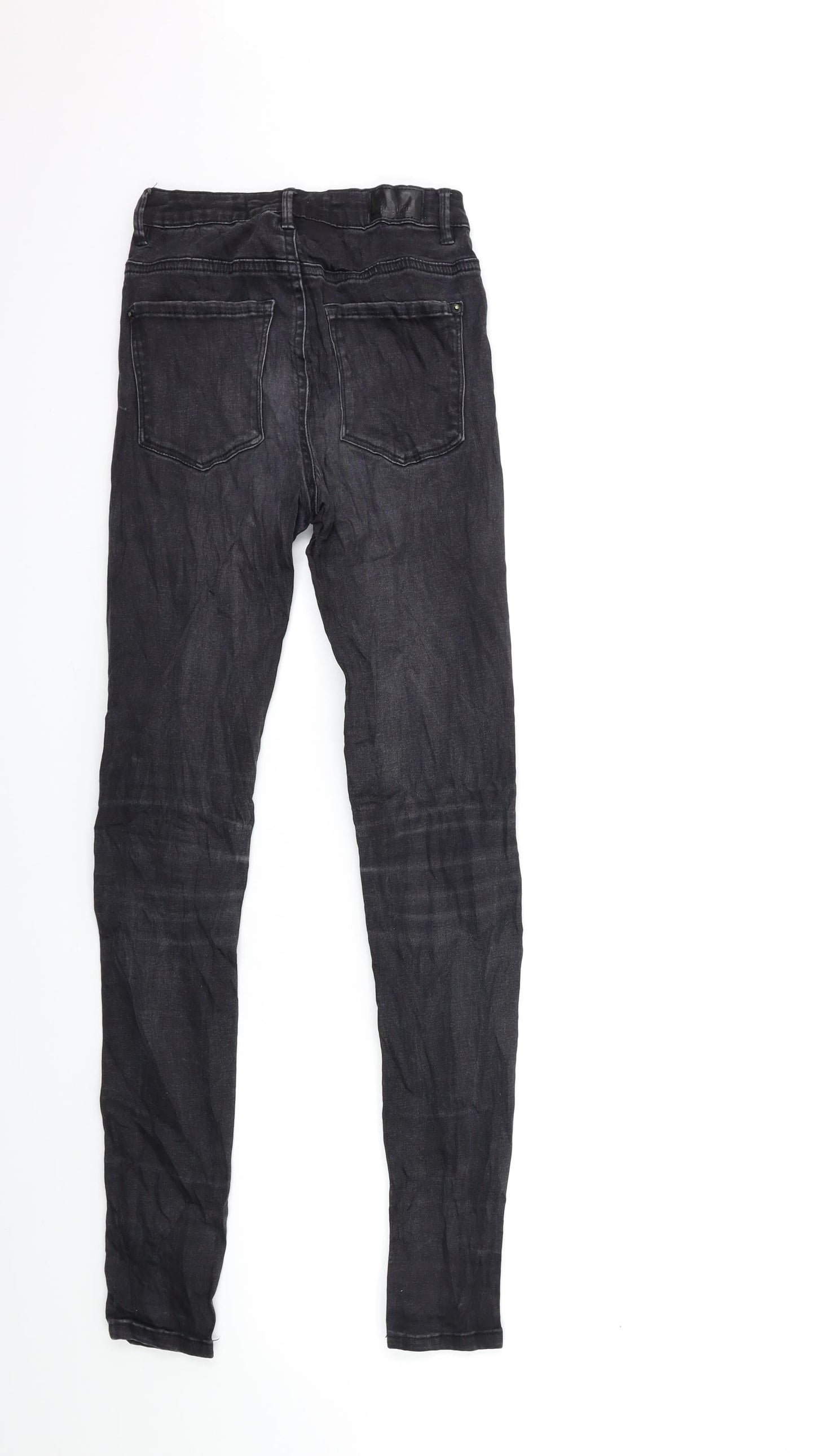 Bershka Womens Grey  Denim Skinny Jeans Size 6 L28 in