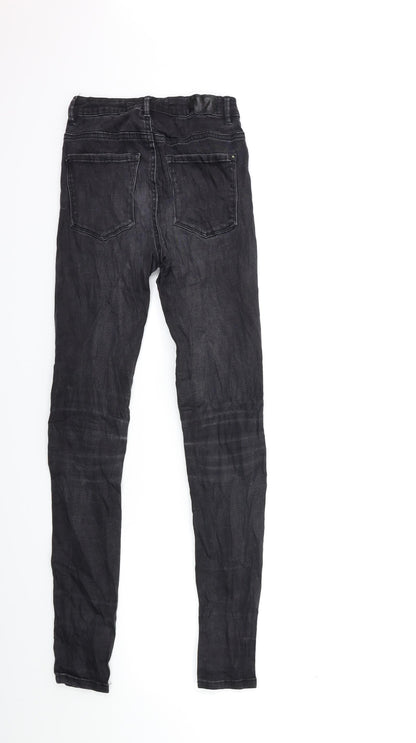 Bershka Womens Grey  Denim Skinny Jeans Size 6 L28 in