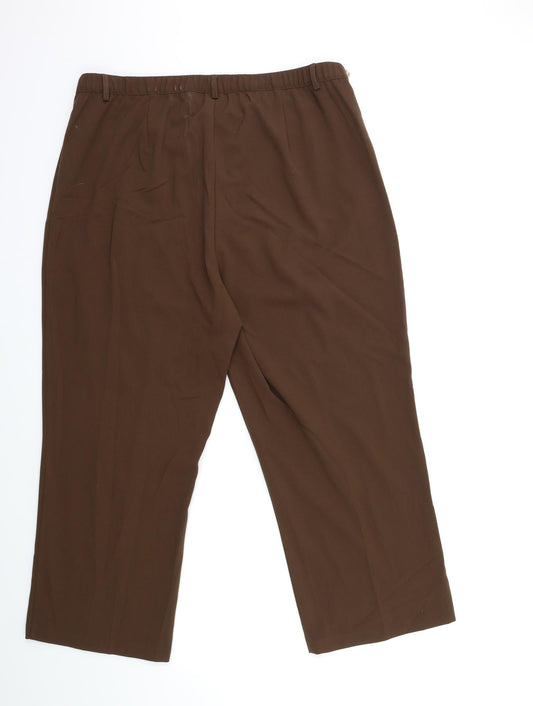 Womens UK Size 20 Damart Regular Fit  Brown Trousers