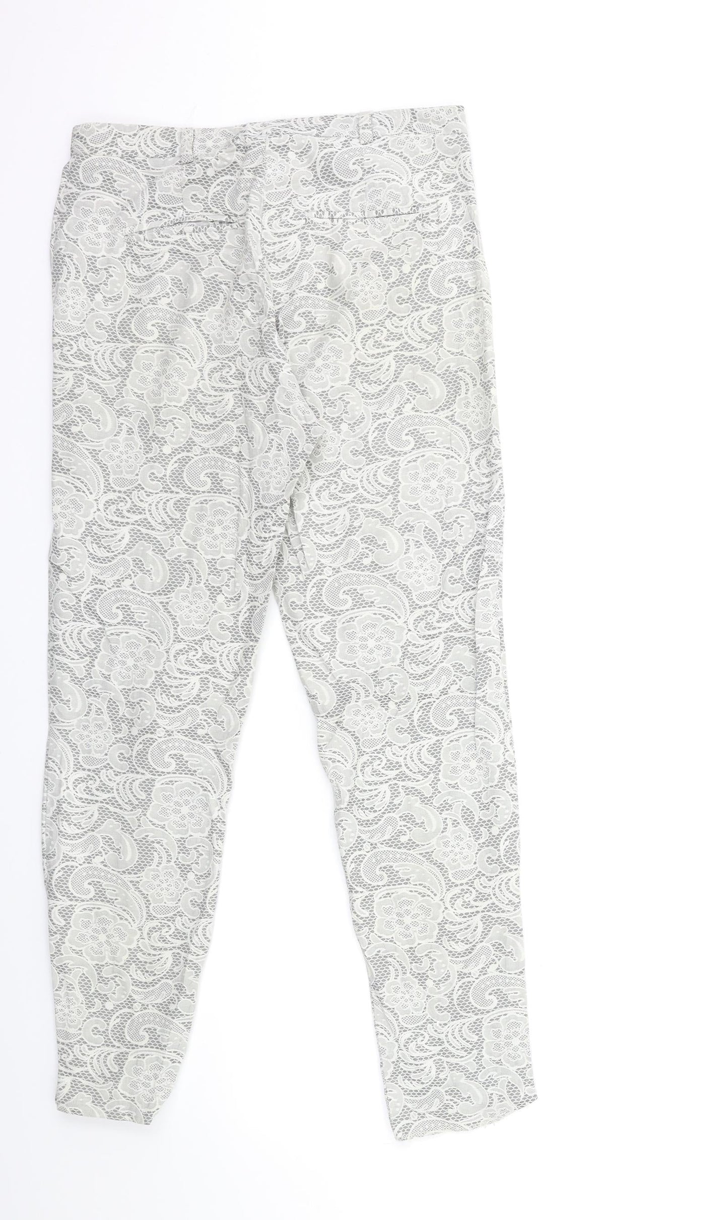 Womens UK Size 8 Topshop Regular Fit  Green Trousers