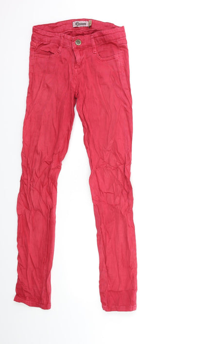 Womens UK Size 8 Stradivarius Regular Fit Skinny Red Jeans