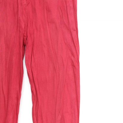 Womens UK Size 8 Stradivarius Regular Fit Skinny Red Jeans