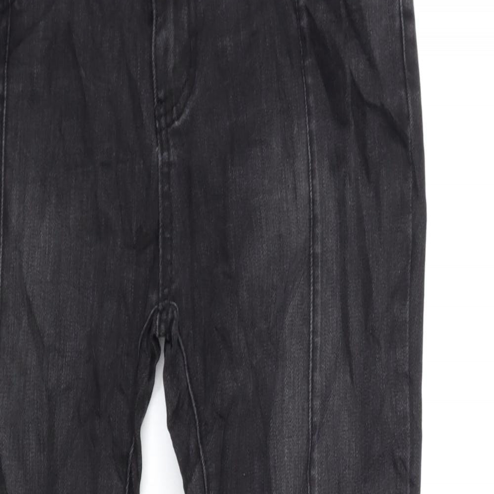 Womens UK Size 12 Preworn Regular Fit Skinny Black Jeans