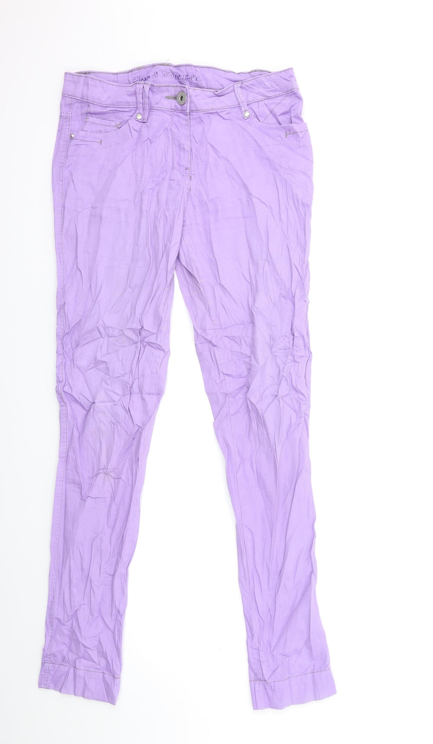 Here + There Womens Purple   Straight Jeans Size 30 in L31 in