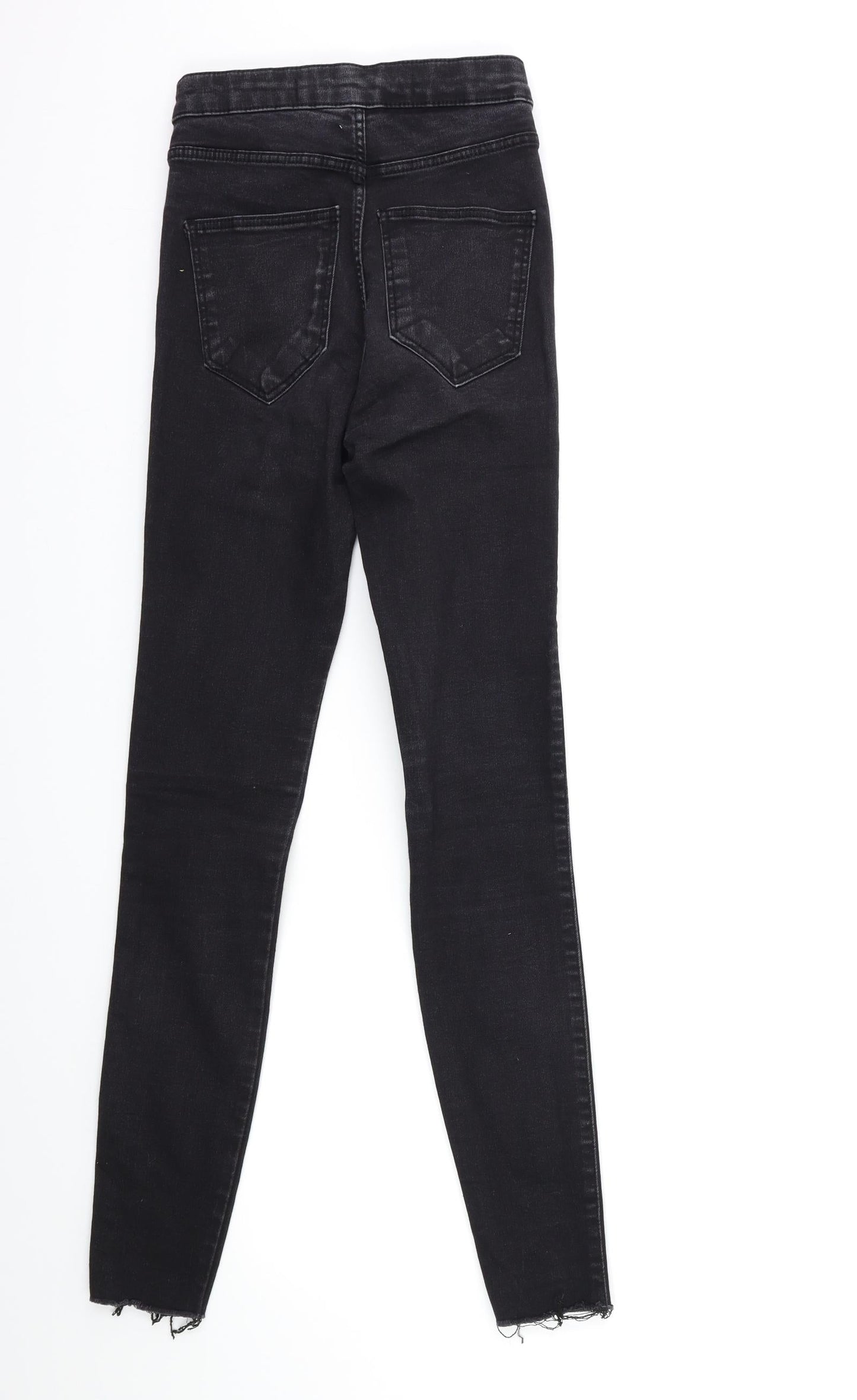 Zara Womens Black Striped Denim Skinny Jeans Size 6 L27 in