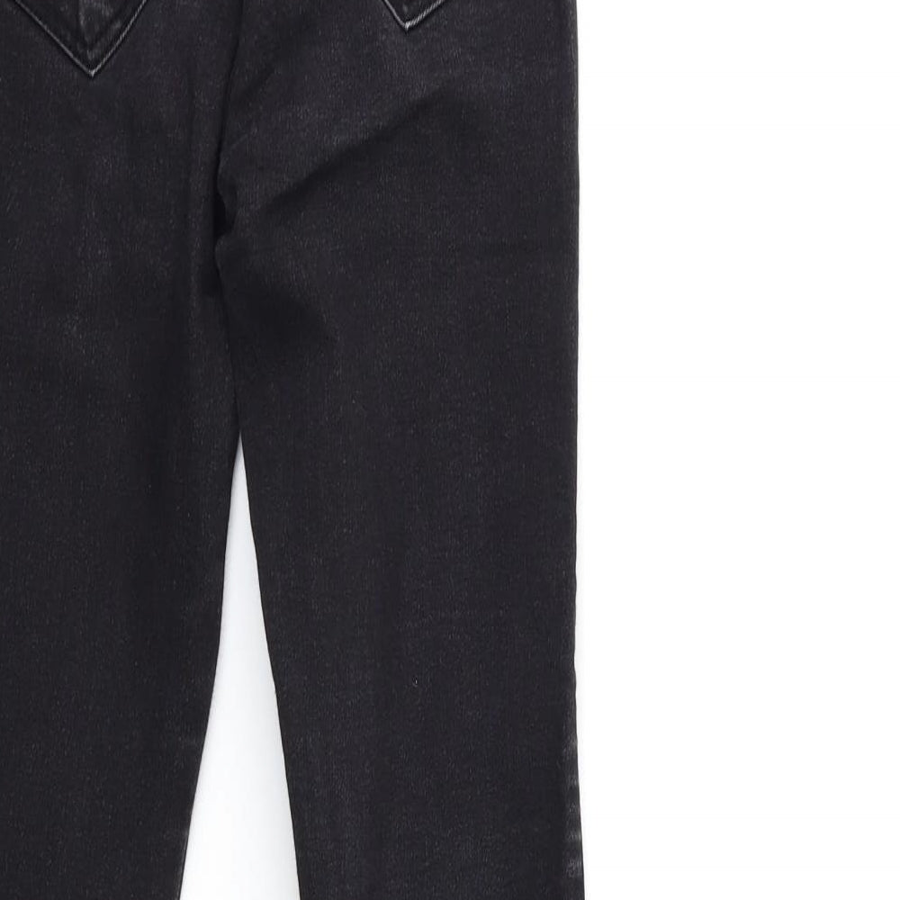 Zara Womens Black Striped Denim Skinny Jeans Size 6 L27 in