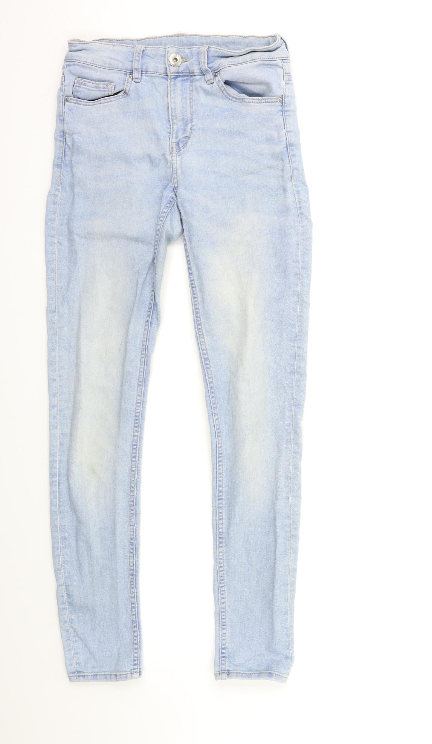 Womens UK Size 8 H&M Regular Fit Skinny Blue Jeans