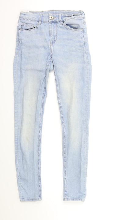 Womens UK Size 8 H&M Regular Fit Skinny Blue Jeans