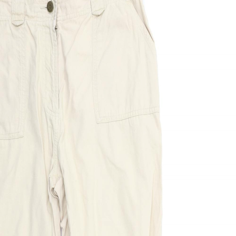 Womens UK Size 14 Marks and Spencer Regular Fit  Beige Trousers