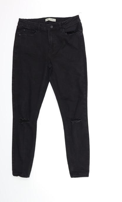 Denim & Co. Womens Black  Denim Skinny Jeans Size 12 L27 in