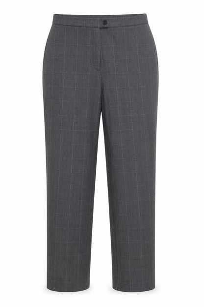 JM Collection Womens Grey Check  Trousers  Size 14 L30 in
