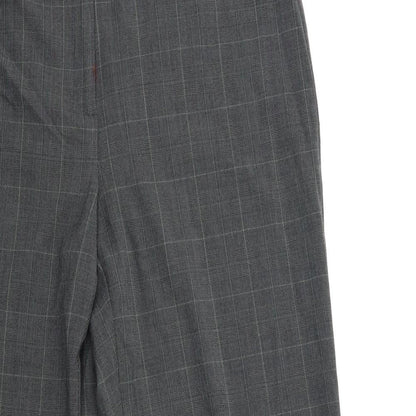 JM Collection Womens Grey Check  Trousers  Size 14 L30 in