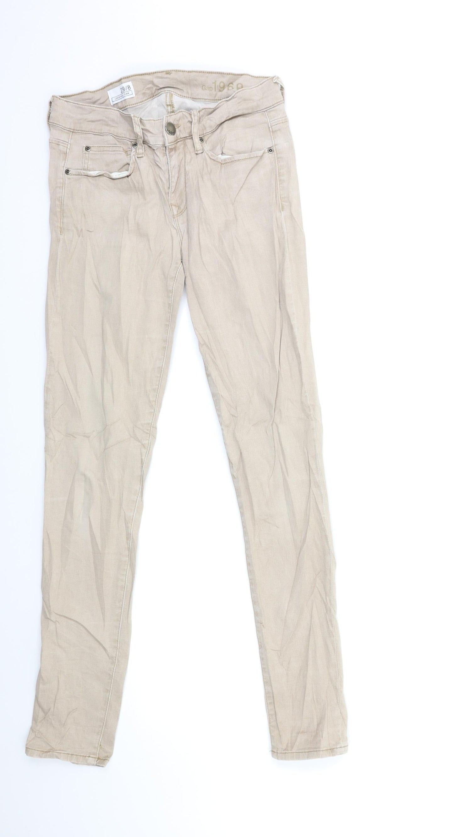 Gap Womens Beige  Denim Skinny Jeans Size 26 in L32 in