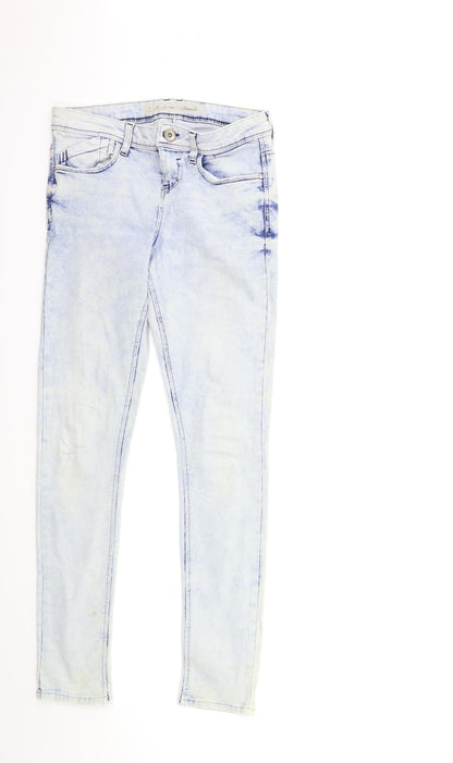 Denim & Co. Womens Blue  Denim Skinny Jeans Size 8 L30 in