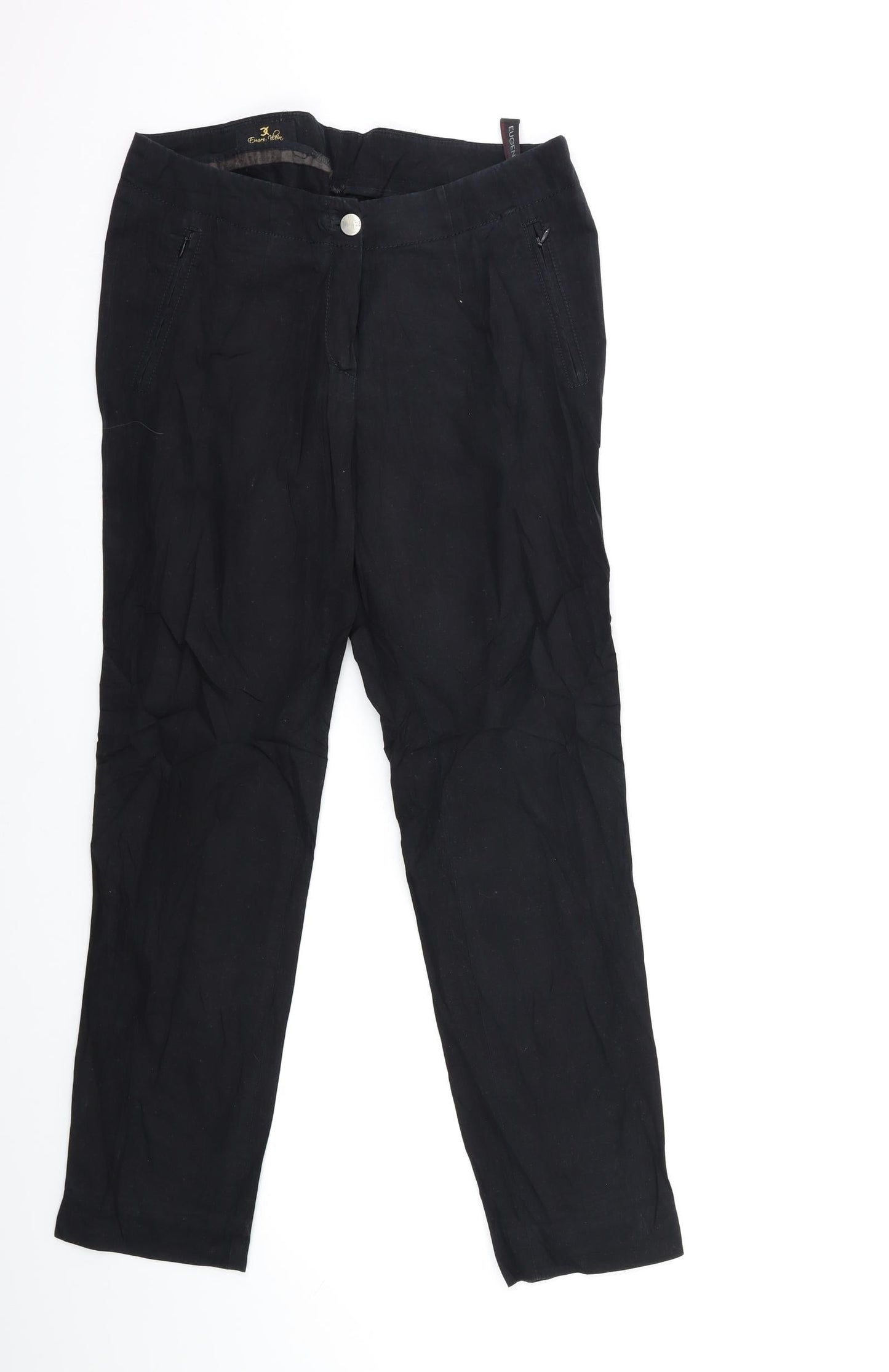 Eugen Klein Womens Black   Trousers  Size 10 L27 in