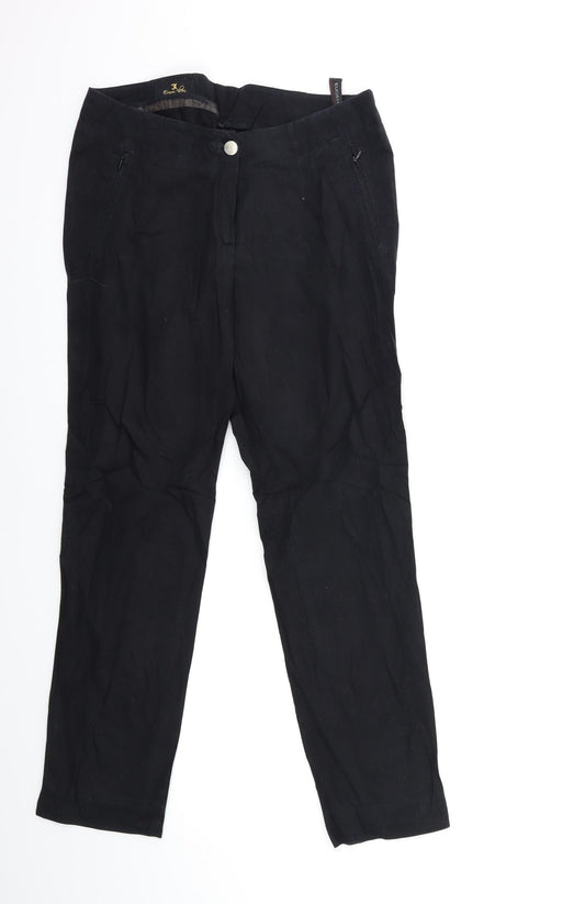 Eugen Klein Womens Black   Trousers  Size 10 L27 in