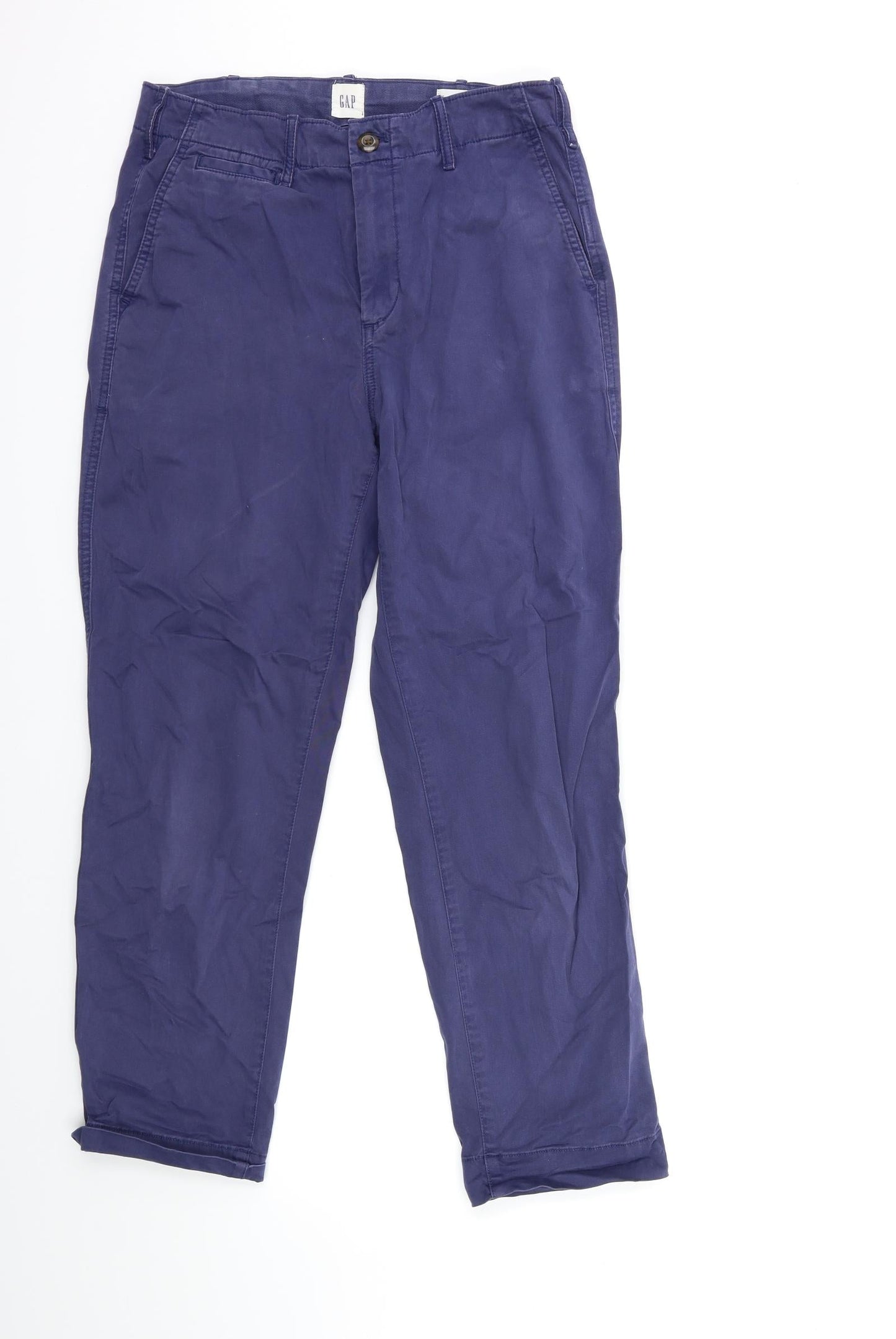 Womens UK Size 30 in Gap Regular Fit Chino Blue Trousers