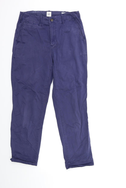 Womens UK Size 30 in Gap Regular Fit Chino Blue Trousers