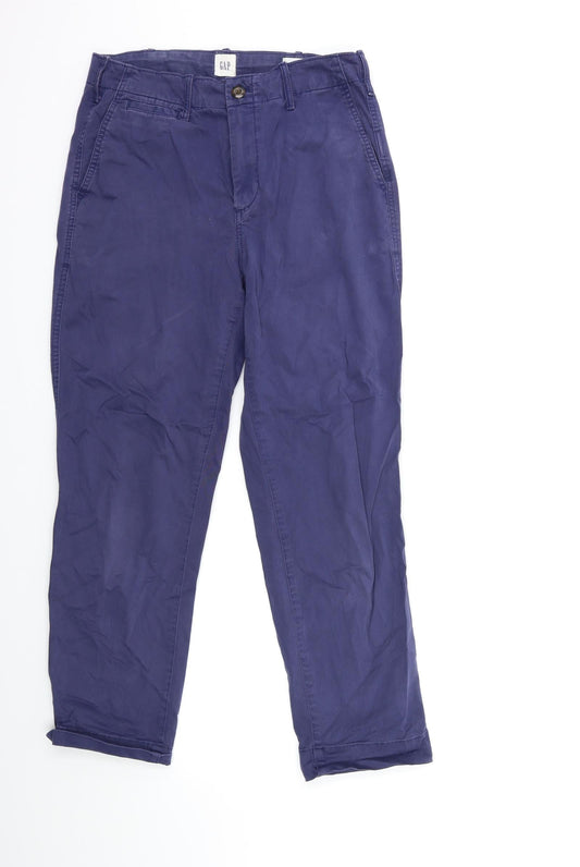 Womens UK Size 30 in Gap Regular Fit Chino Blue Trousers