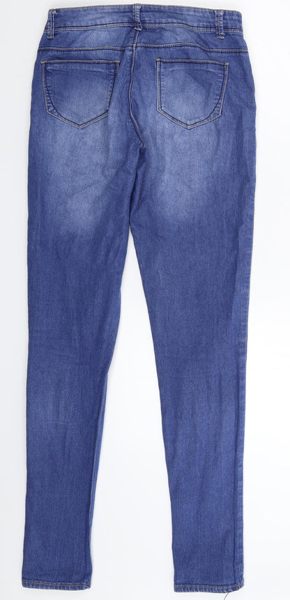 Denim & Co. Womens Blue  Denim Skinny Jeans Size 8 L31 in