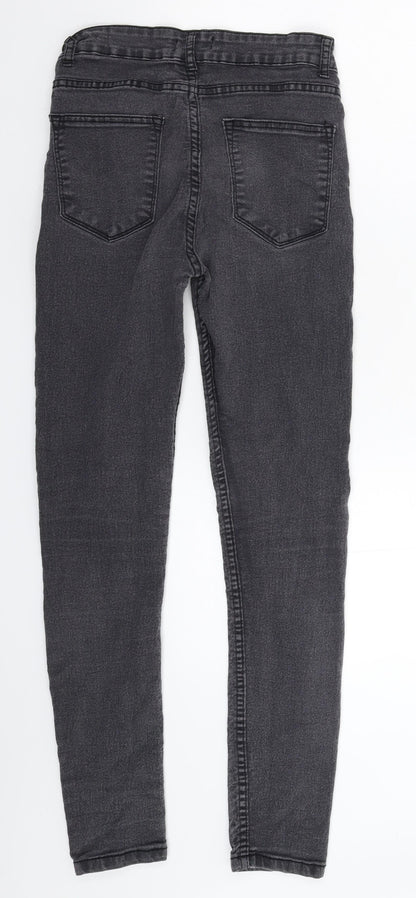 Boohoo Womens Black  Denim Skinny Jeans Size 10 L27 in