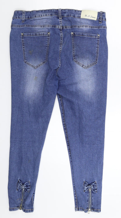 BS Jeans Womens Blue  Denim Skinny Jeans Size 36 in L25 in