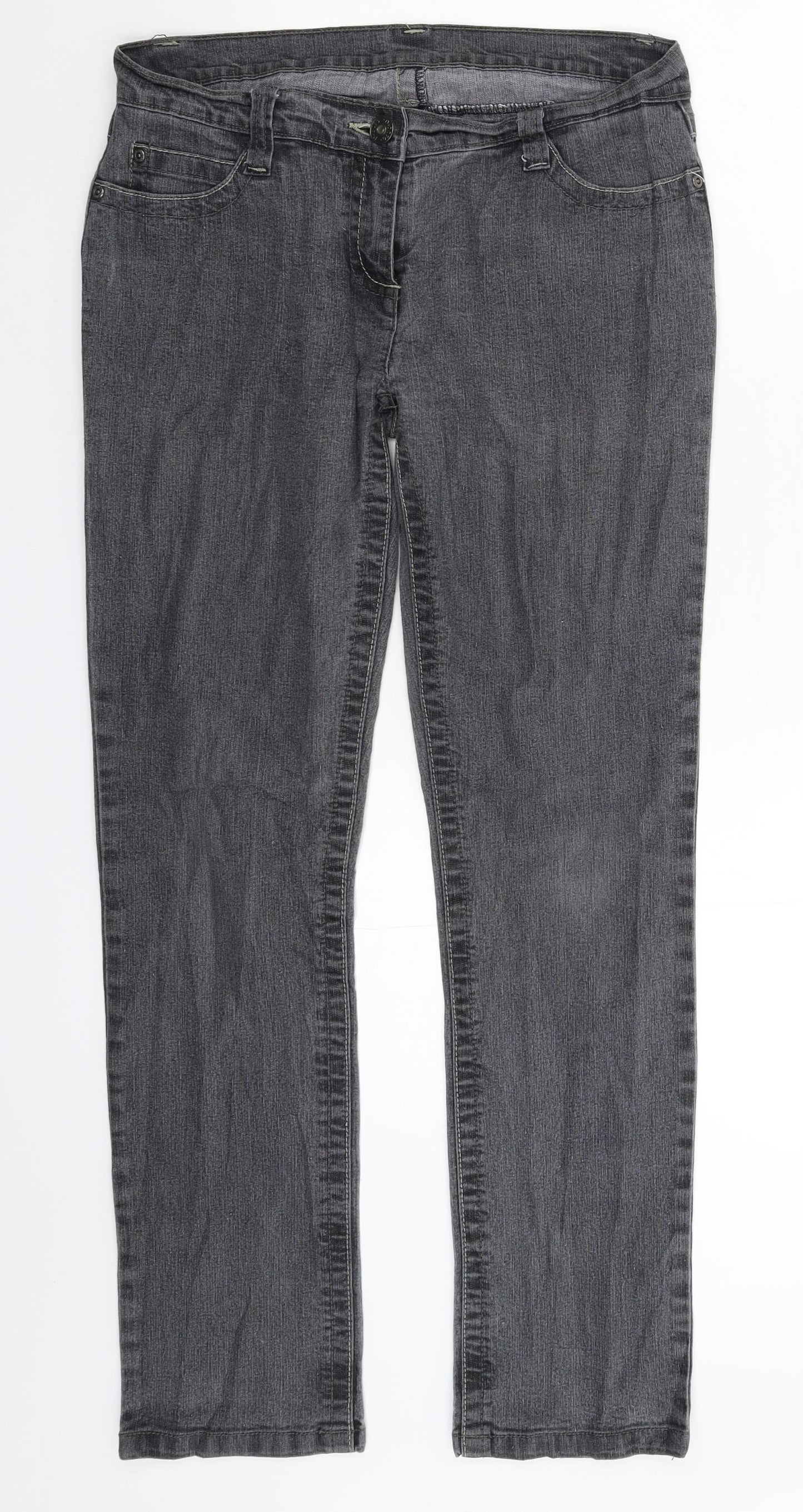 Dorothy Perkins Womens Grey  Denim Skinny Jeans Size 12 L29 in