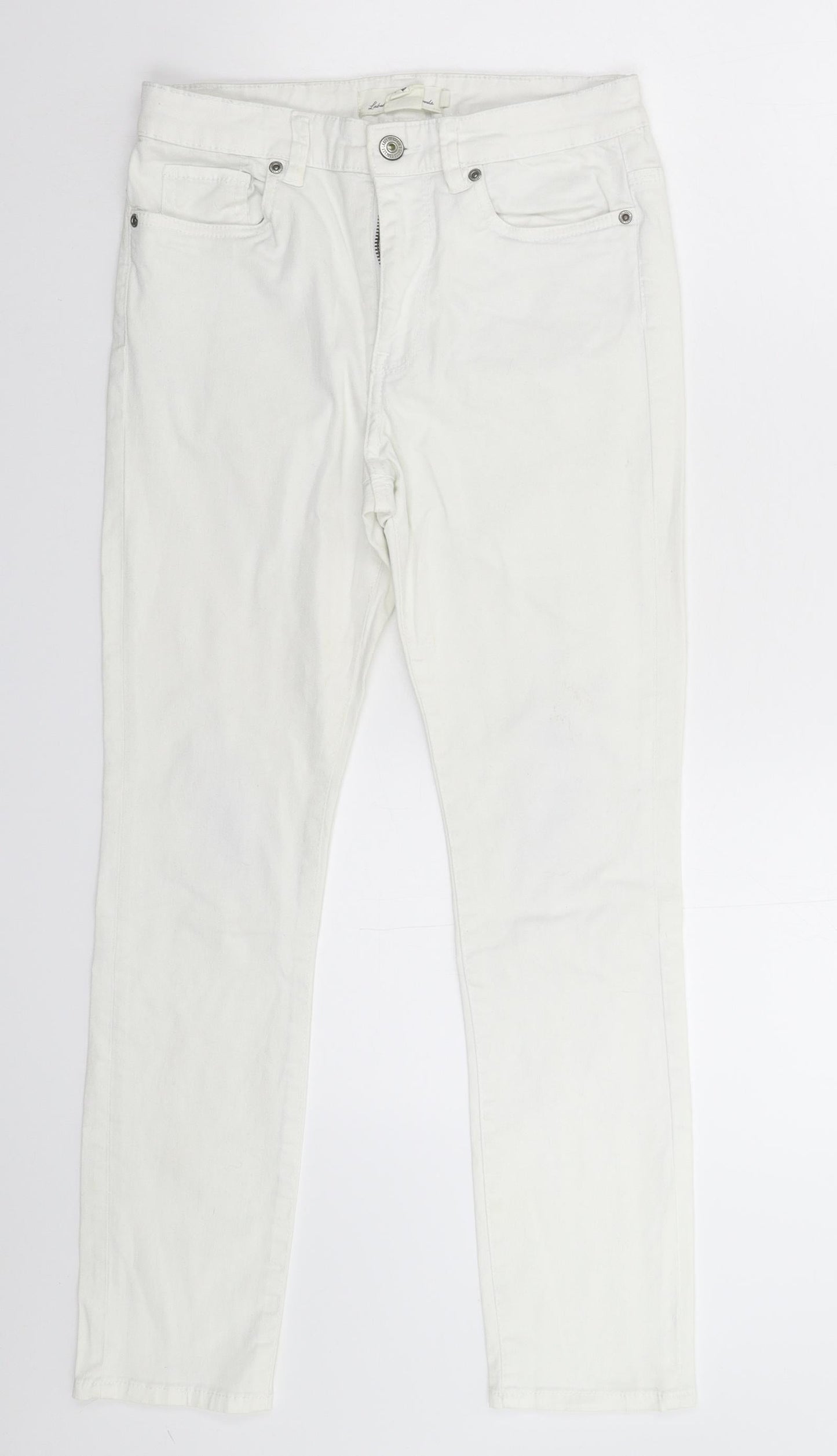Womens UK Size 10 H&M Extra-Slim Fit Skinny White Jeans