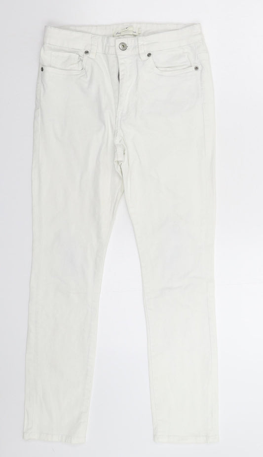 Womens UK Size 10 H&M Extra-Slim Fit Skinny White Jeans