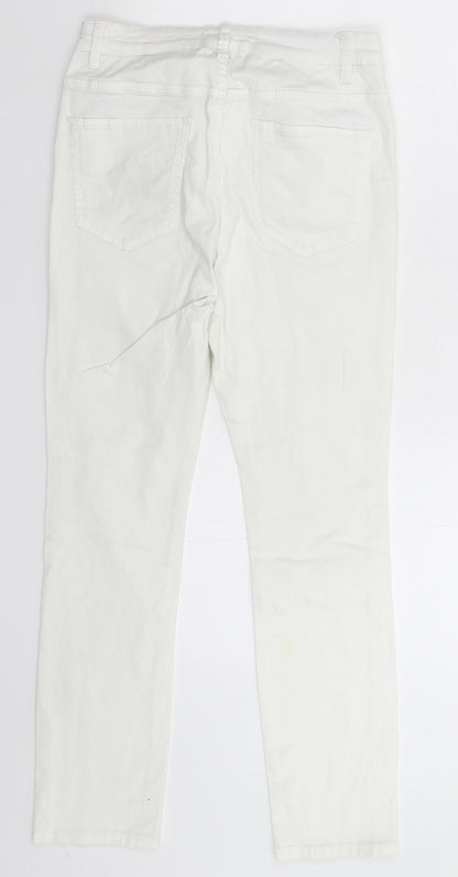 Womens UK Size 10 H&M Extra-Slim Fit Skinny White Jeans