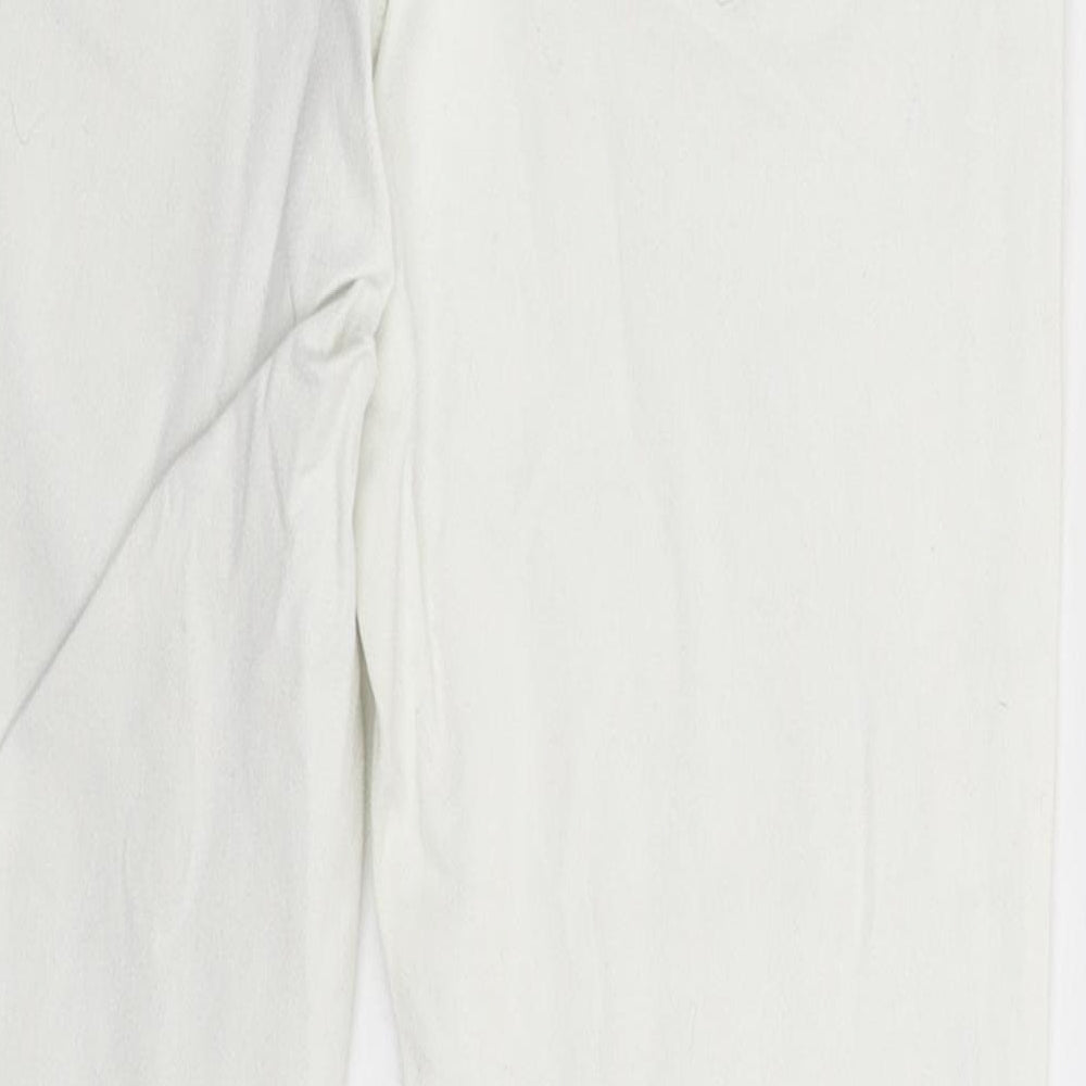 Womens UK Size 10 H&M Extra-Slim Fit Skinny White Jeans