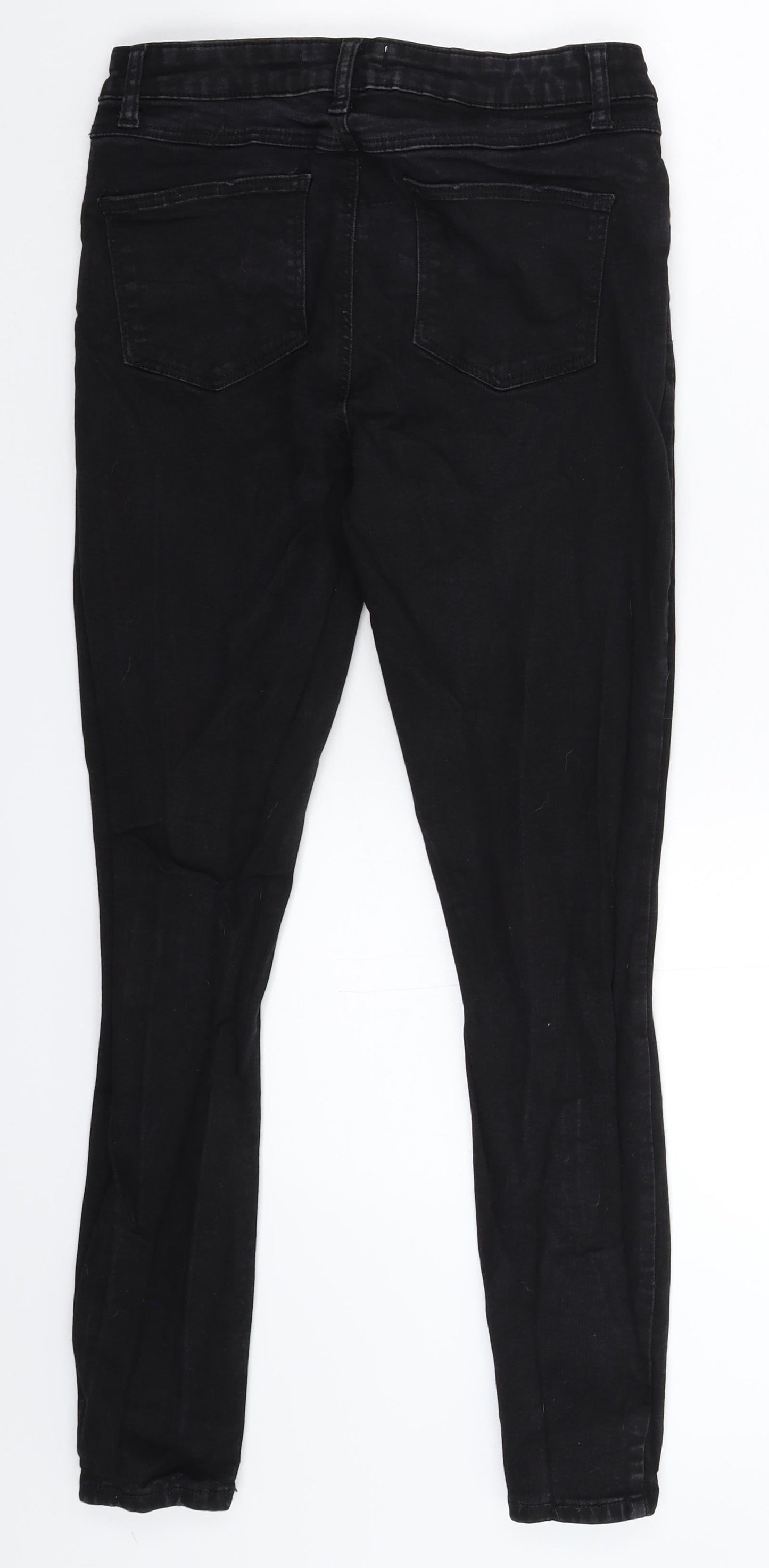 Denim & Co. Womens Black  Denim Skinny Jeans Size 12 L26 in