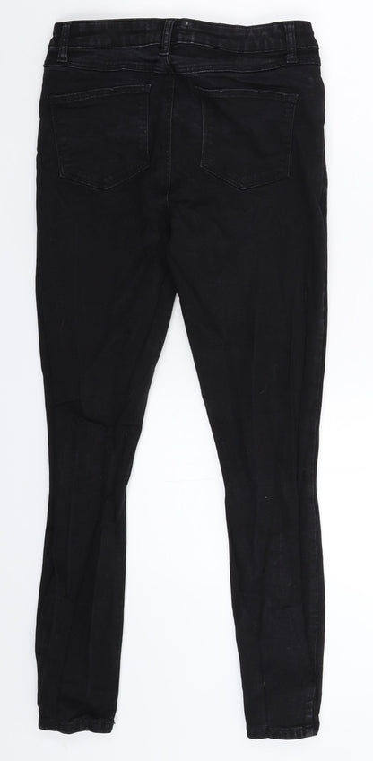 Denim & Co. Womens Black  Denim Skinny Jeans Size 12 L26 in