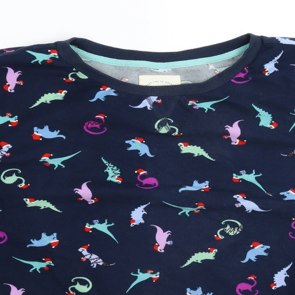 Next Womens Blue Solid  Top Pyjama Top Size M