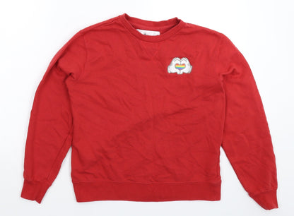 Womens UK Size M Disney Red Pullover Sweatshirt