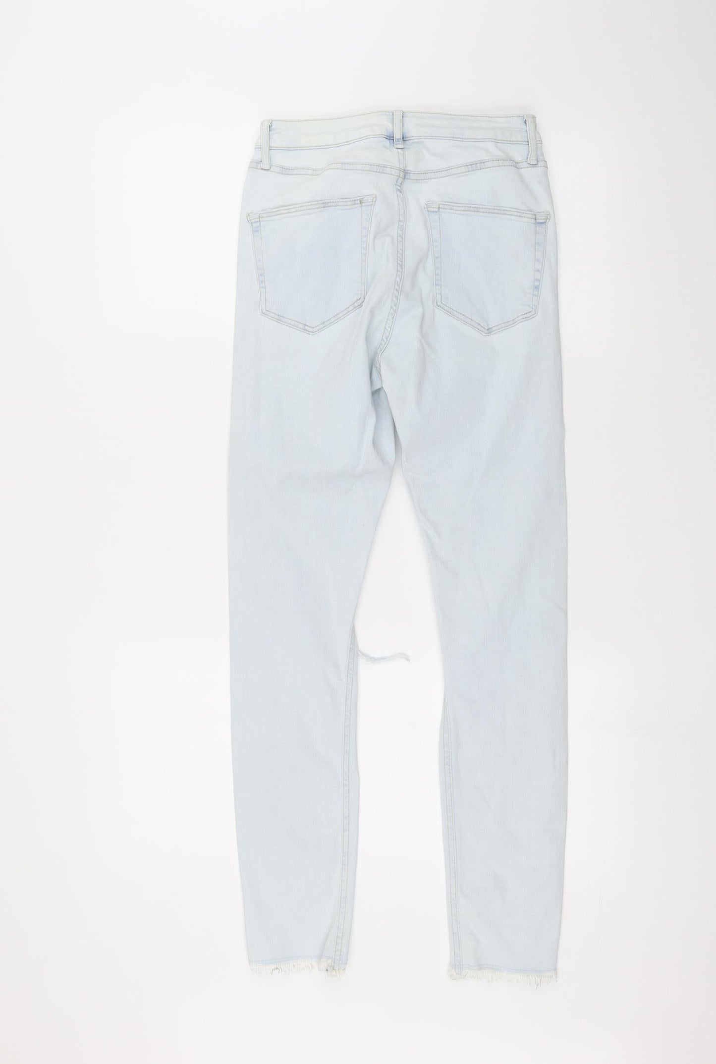 Topshop Womens Blue  Denim Straight Jeans Size 28 L26 in