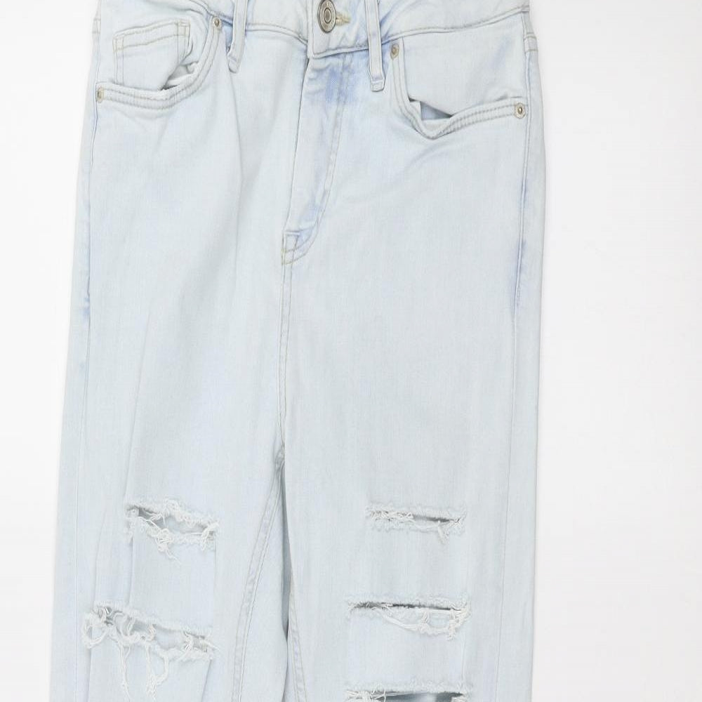 Topshop Womens Blue  Denim Straight Jeans Size 28 L26 in