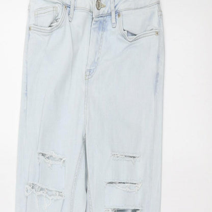 Topshop Womens Blue  Denim Straight Jeans Size 28 L26 in